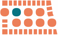 outline of North Dakota with 8 circles in the middle representing the 8 Regions