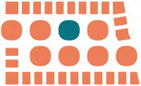 outline of North Dakota showing 8 circles in the middle, representing the 8 Regions