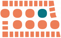 outline of North Dakota with 8 circles in the middle representing the 8 Regions