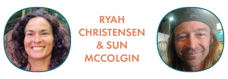 Close-up images of artist team Ryah Christensen and Sun McColgin